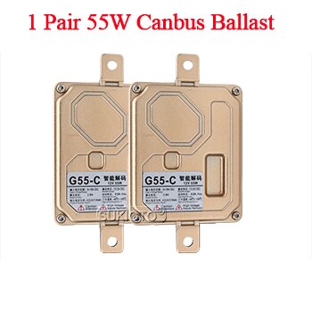 SUKIOTO-balasto para coche, lámpara de bombilla de Xenón H7C HID de 55W, CA 55W, Canbus, 4300K, 5000K, 6000K, sin Error, Kit de balasto Canbus: 1 Pair 55W Ballast / 4300K H7C