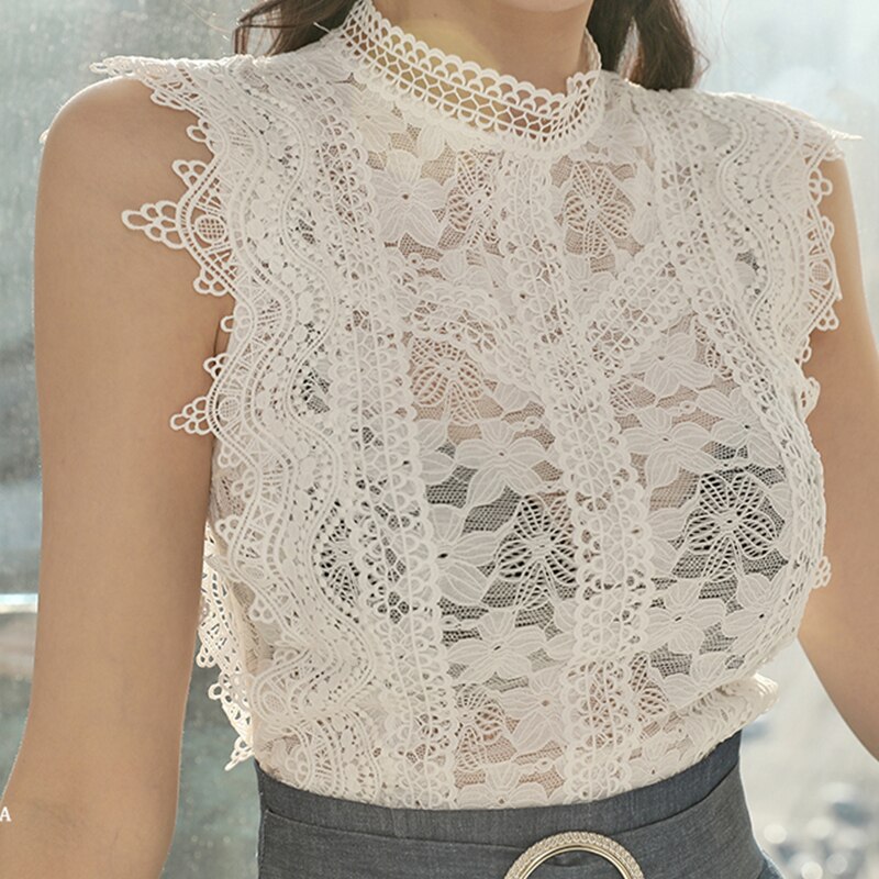 H Han Queen-Conjunto de 2 piezas para mujer, blusas blancas de encaje y faldas de tubo de cintura alta, traje de oficina coreano para verano