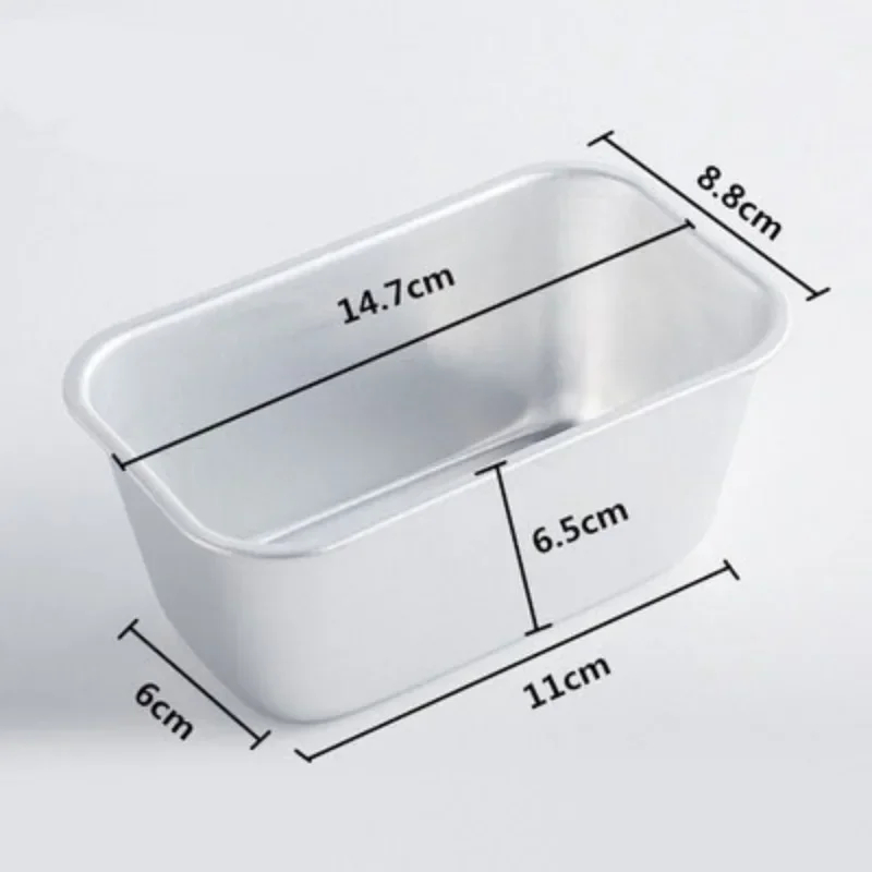 12-20cm Aluminum Alloy Cake Mold Rectangle Non-stick Bread Dessert Mould Pastry Decorating Tools DIY Cakes Molds for Baking: Clear