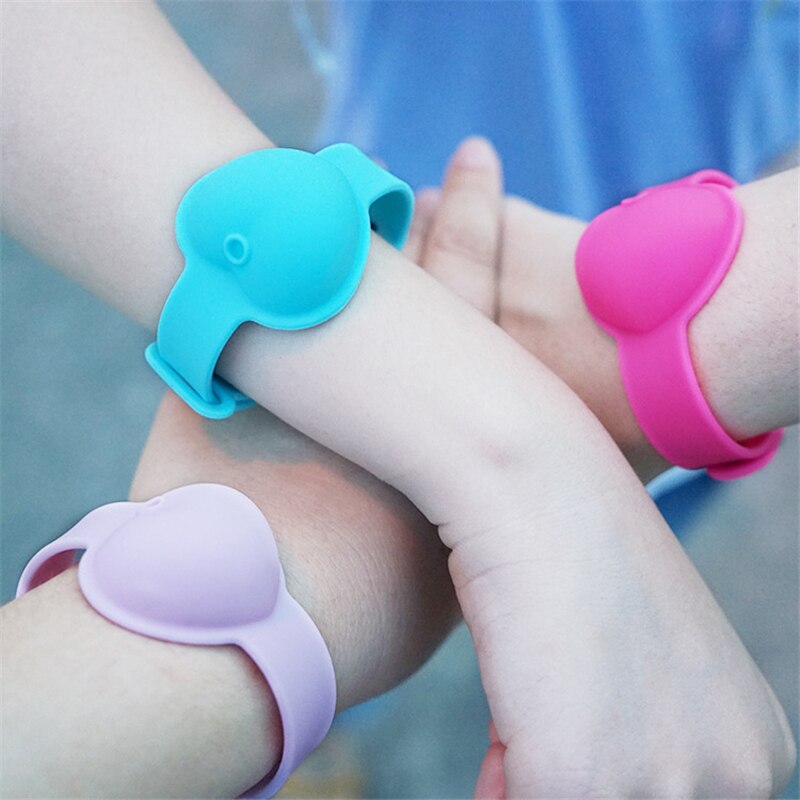 Pulsera Gel Hydroalcoholic Wristband Distributore di Lavaggio Riutilizzabile Disinfettante per le mani di Erogazione Del Braccialetto Per i bambini Il regalo Supporto Per Polso