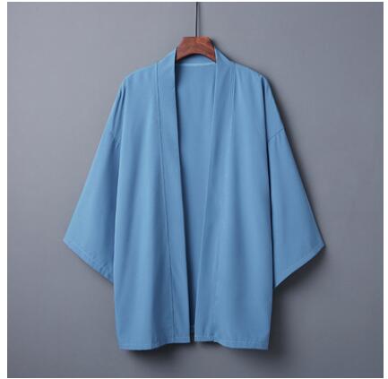 Spring Summer Plain Color Coat Japanese Kimono Cardigan Kimono Haori For Woman Man Loose Thin Outer Garment: G