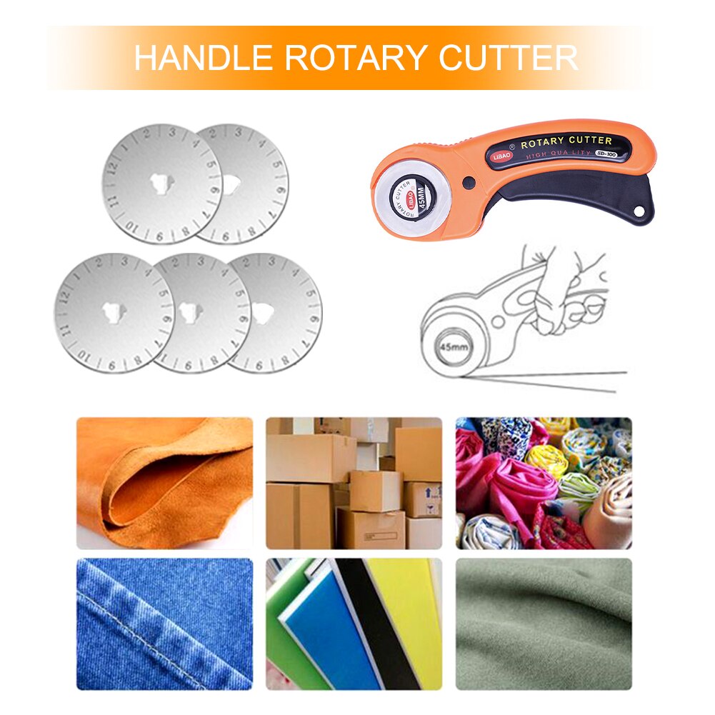 Vervanging Bladen Quilten Volledige Gereedschap Rotary Cutter Set Multifunctionele Clips Home Snijden Mat Carving Voor Naaien Draagbare
