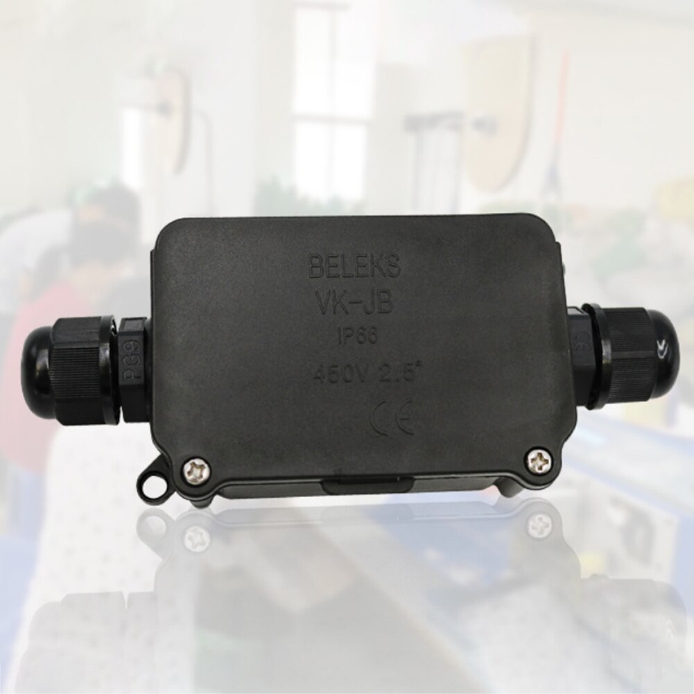 2pcs Cable Connectors Electrical Wiring IP66 Waterproof Anti-UV Outdoor Construction 2 Way Wire Coupler Junction Boxes Practical