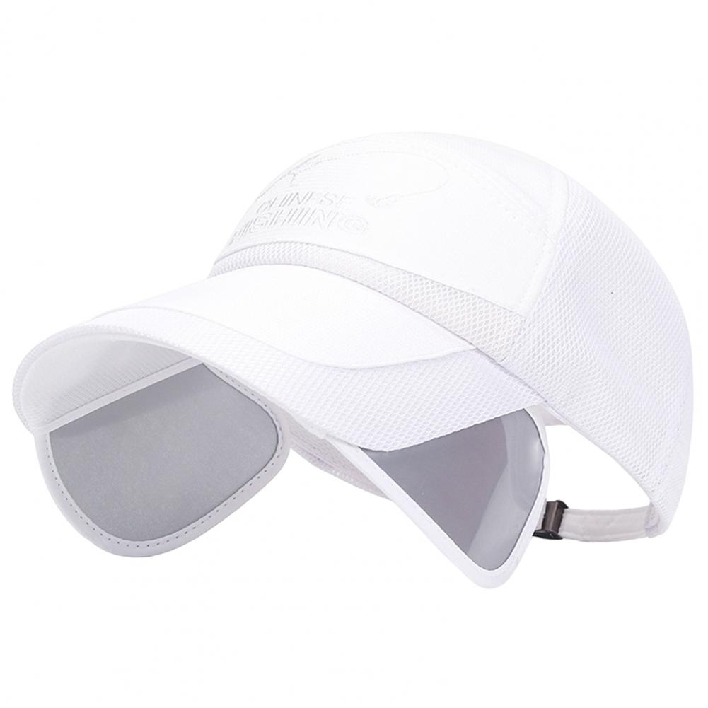 Cappello da baseball Donna Uomo Ricamo Tesa estesa Autunno Inverno Versione coreana Cappello da sole sportivo Cappello con visiera per protezione solare Cappelli da golf: WHITE