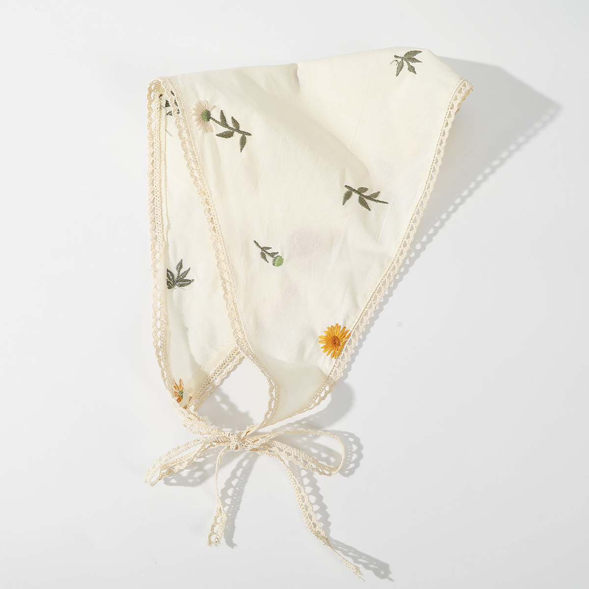 Bufanda triangular con estampado de tela, bandas para el cabello con flores, turbante, Bandana, diademas para mujer, accesorios para el cabello Retro dulces