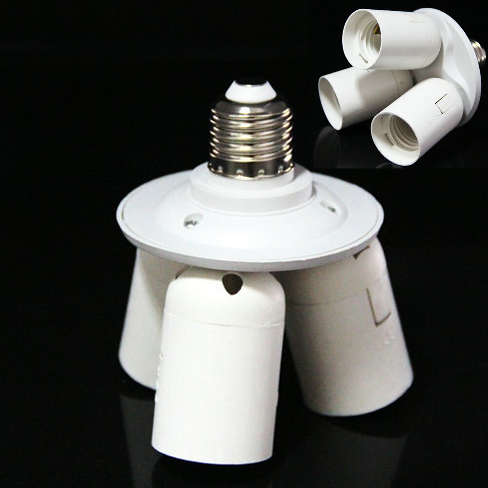 3 in 1 E27 Base Licht Lamp Adapter Holder Socket Splitter voor Softbox