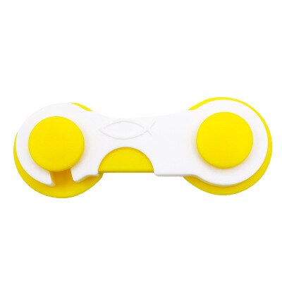 5pcs Child Safety Cabinet Lock Baby Security Protectoion Drawer Door Cabinet Lock Plastic Protection Kids Safety Door Lock: Classic yellow