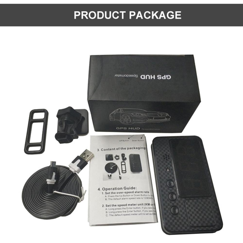 3" Car Digital GPS Speedometer Head Up Display Overspeed MPH/KM/H Warning Alarm Quick