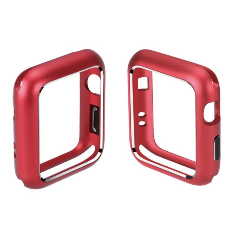 Metal magnetic protection cover Smartwatch Protective Cover Screen Protector Watch Case For Apple Watch 3/2/1: Red / 38MM