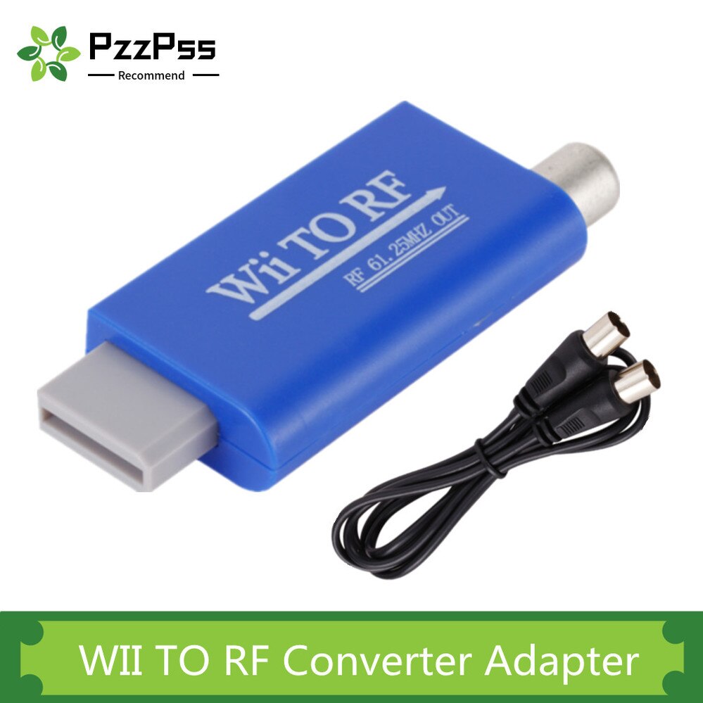 PzzPss Wii zu RF Konverter Adapter Spiel Zu Alte TV Display Ohne Schaden Für TV Mit RF Siginal