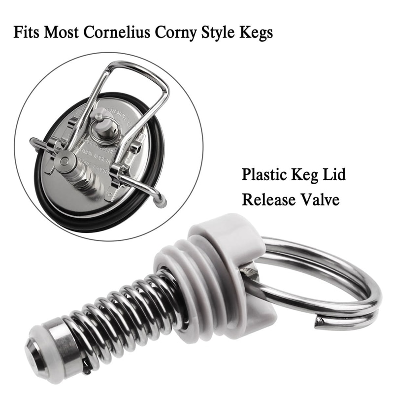 Hlzs-trykaflastningsventil plastfad låg udløserventil til kuglelås type cornelius fad & corny fad