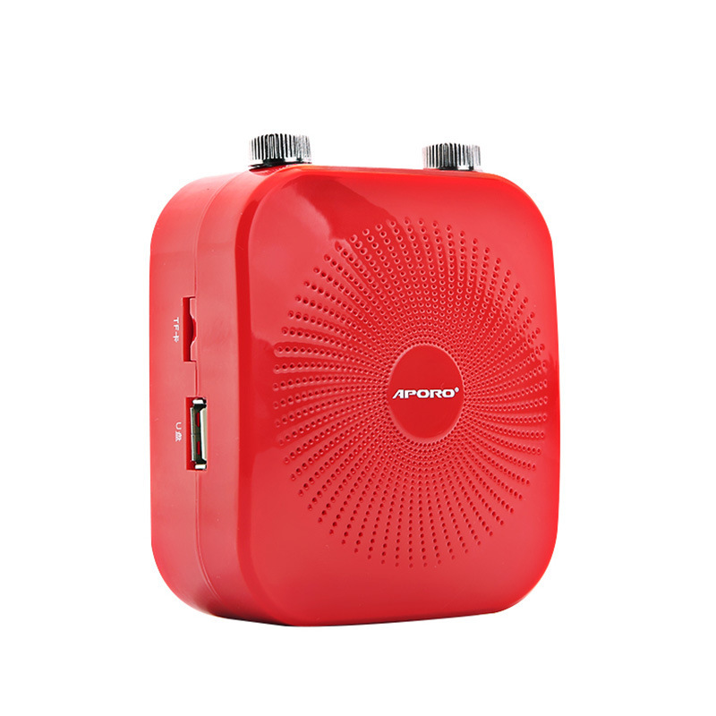 18W Voice Amplifier With Echo Function Wired Microphone TF Card Portable Meeting Tour Guide Megaphone Speaker Subwoofer