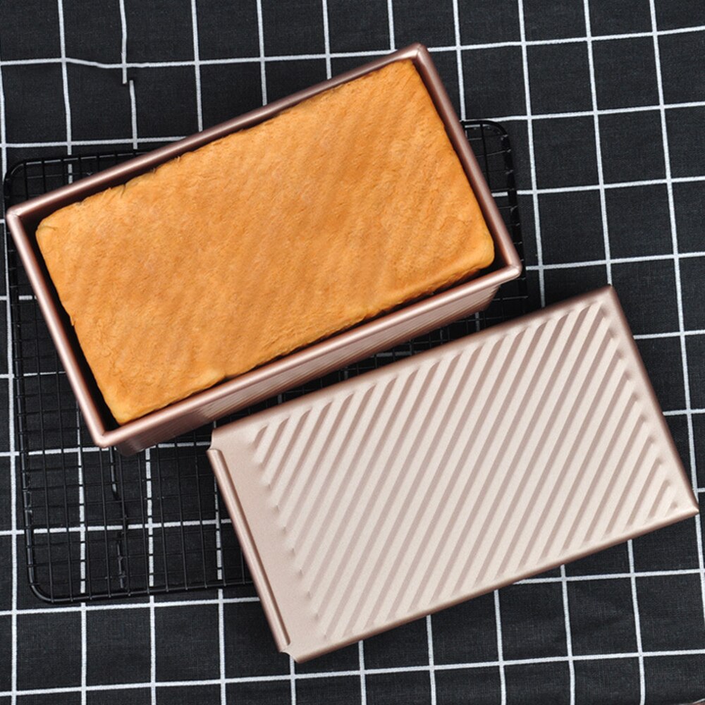 Nuttig 450g Carbon Staal Brood Brood Pan Met Cover Brood Toast Mold w Deksel Zware Professionele broodbakmachine Pan