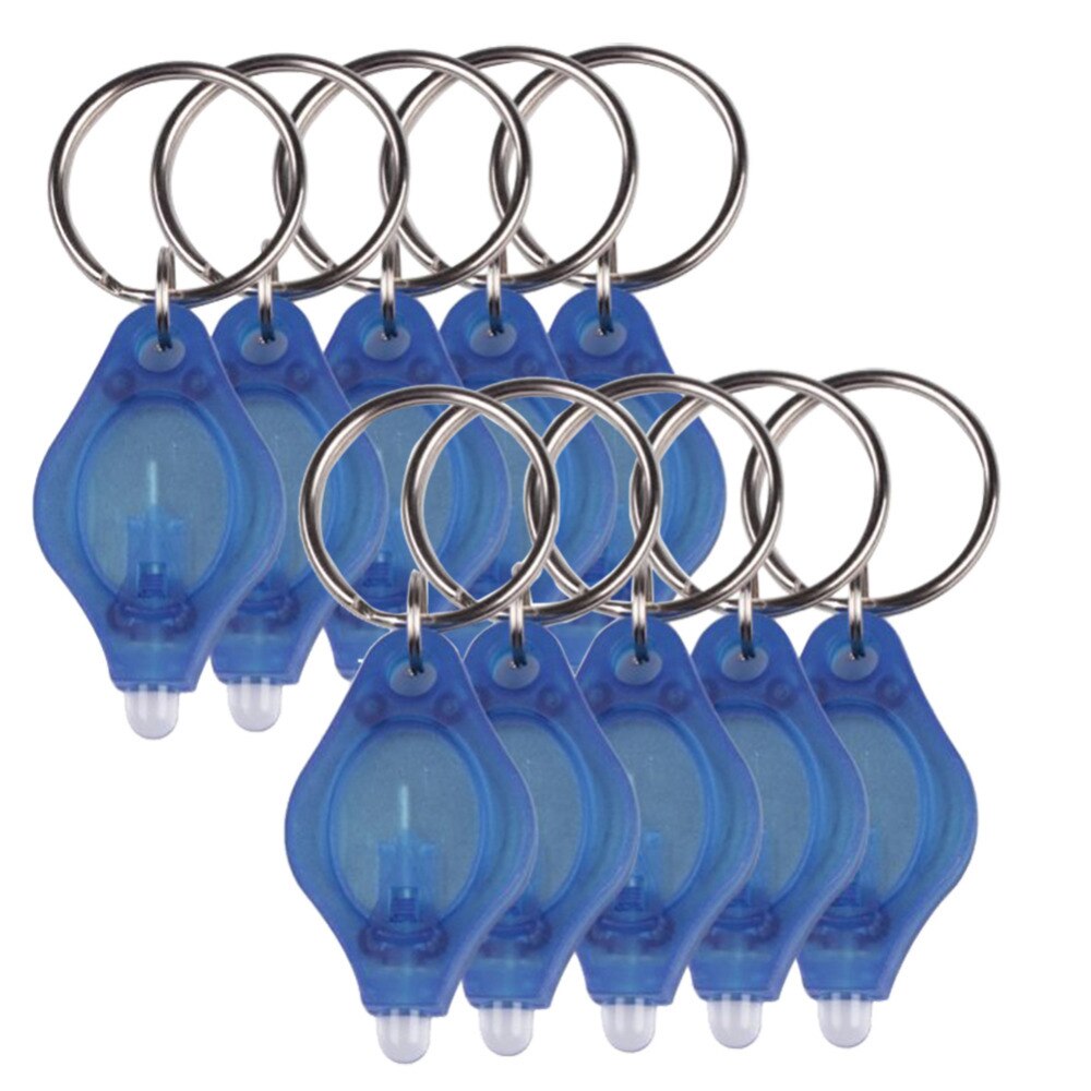 10 stücke Mini Helle LED Taschenlampe Licht Lampe Mikro Licht Keychain quetschen Licht Schlüssel Ring Camping Lanterna Notfall Licht