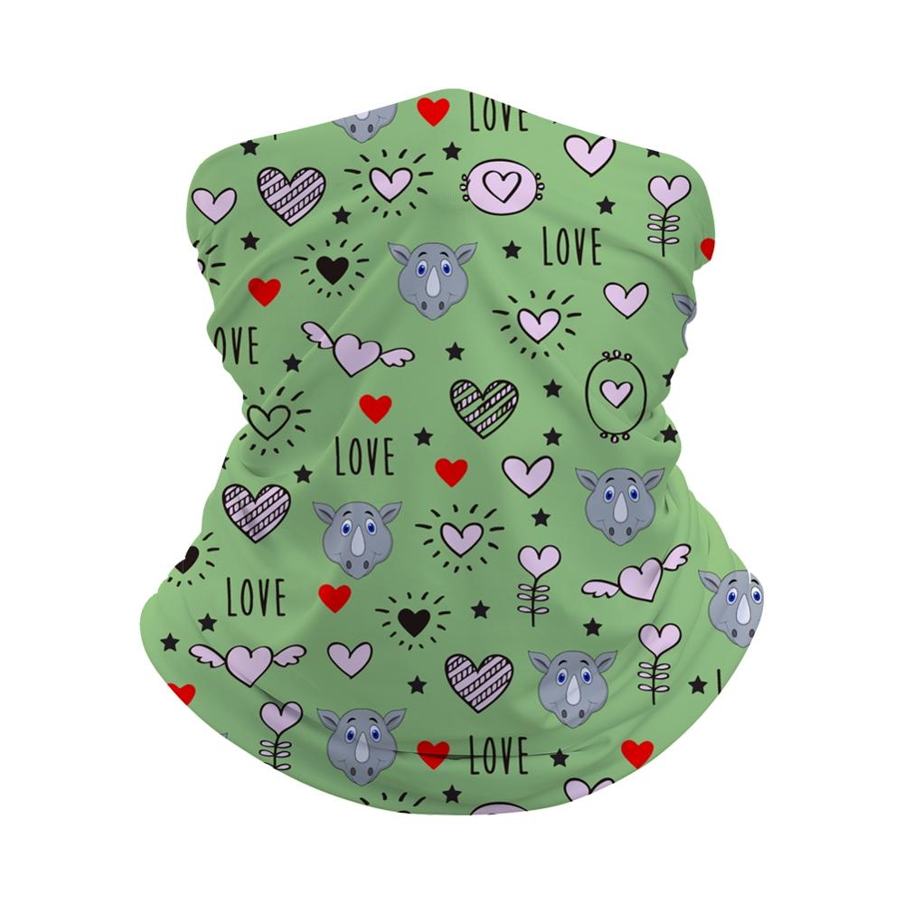 Bandeau Bandana sans couture pour enfants, imprimé d'animaux de dessin animé, masque facial, écharpe tubulaire, cagoule élastique: 7