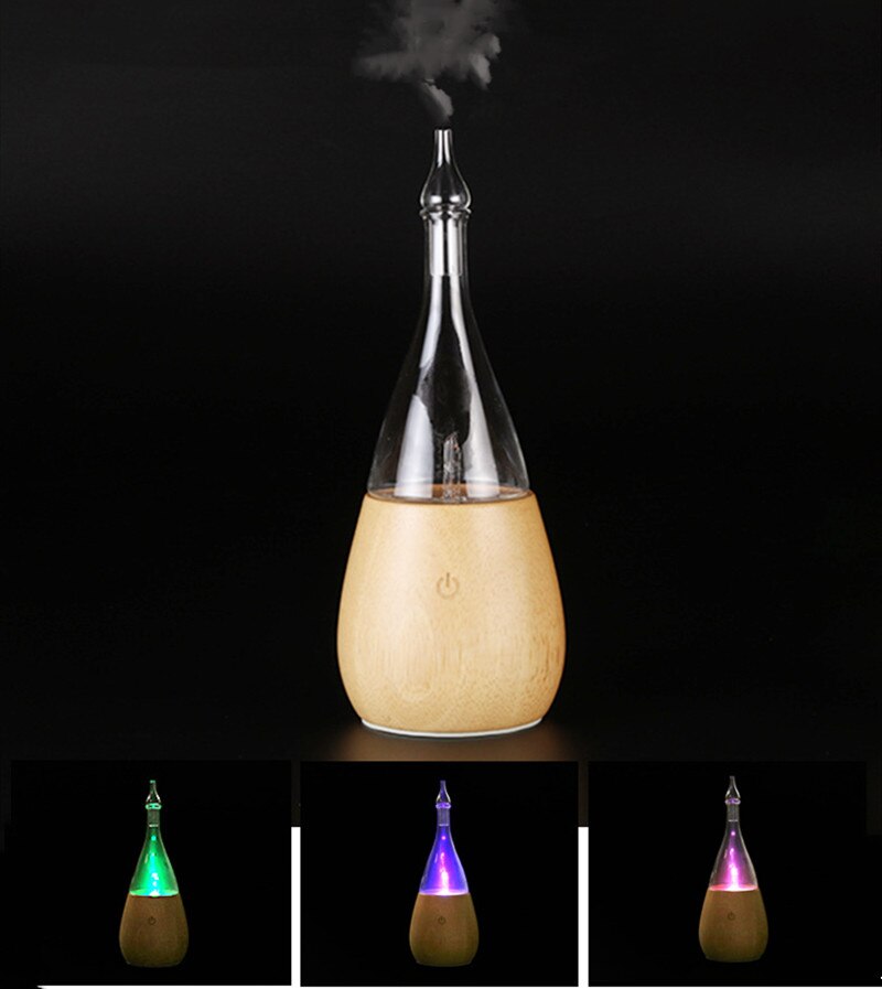 Ätherisches Öl Diffusor Holz Glas Lufterfrischer Aroma Wasserlosen USB Auto Duft Maschine luft Aromatherapie Vernebler Für Hause Yoga