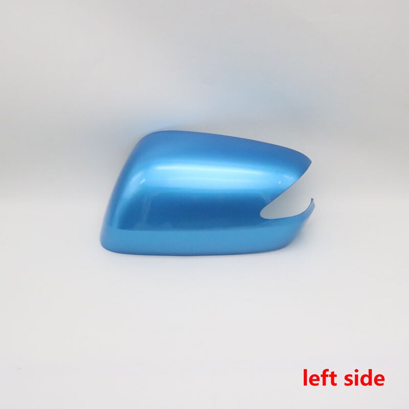 For Honda Fit Jazz Car Door Rearview Mirror Cover Side Mirror Housing with Mirror Light Version: blue left side
