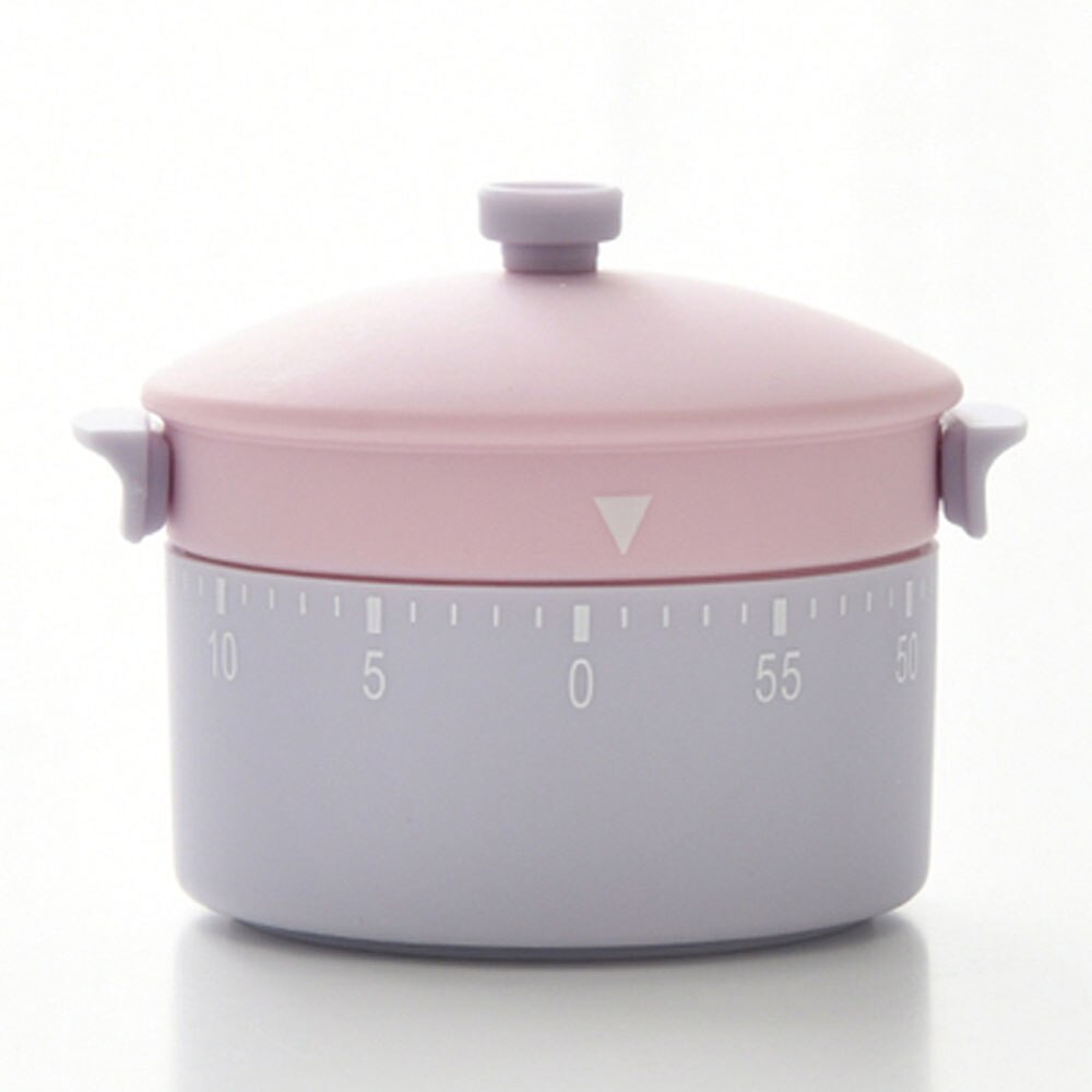 cute rotating student learning productivity timer mechanical reminder timer Children's Desktop set management Device: purple gray