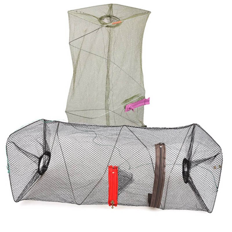 Trampa plegable para cebo de pesca, Red de nailon, YS-BUY