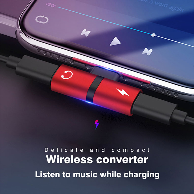 Adaptador de llamada de escucha de carga de iluminación Dual 2 en 1 para Iphone 11 12 13 X XS MAX XR 7 8 Plus divisor de cargador de Audio para auriculares