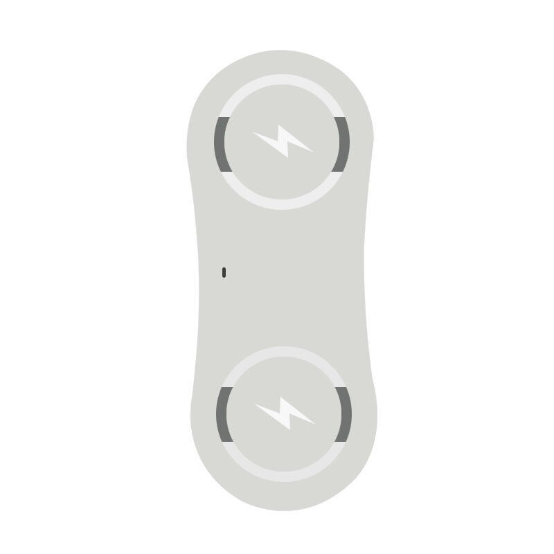 20w max draadloze oplader qi snellader voor iphone 12 voor huawei voor xiaomi laadt twee telefoons tegelijk op: Wit