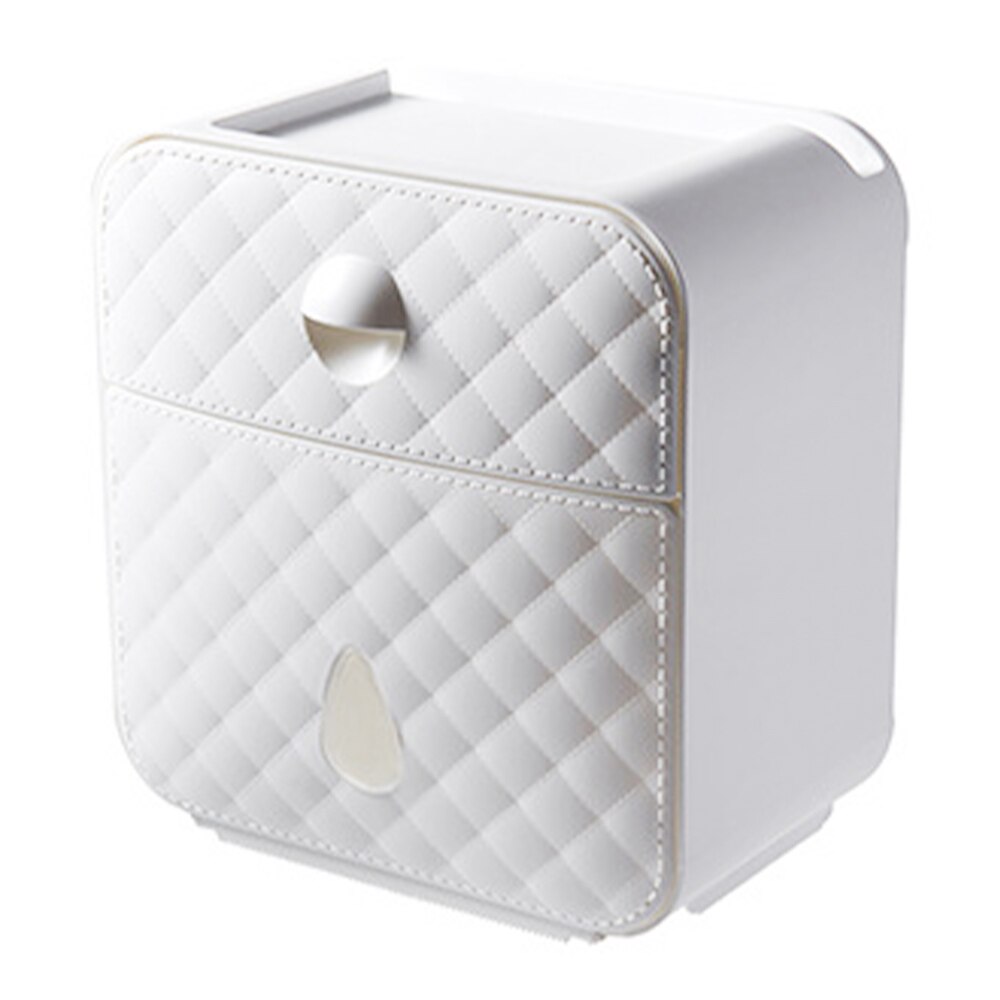 Bathroom Paper Towel Holder Wall-Mounted Paper Towel Dispenser With Storage Box Coreless Toilet Tissue Box Extraction Dispenser