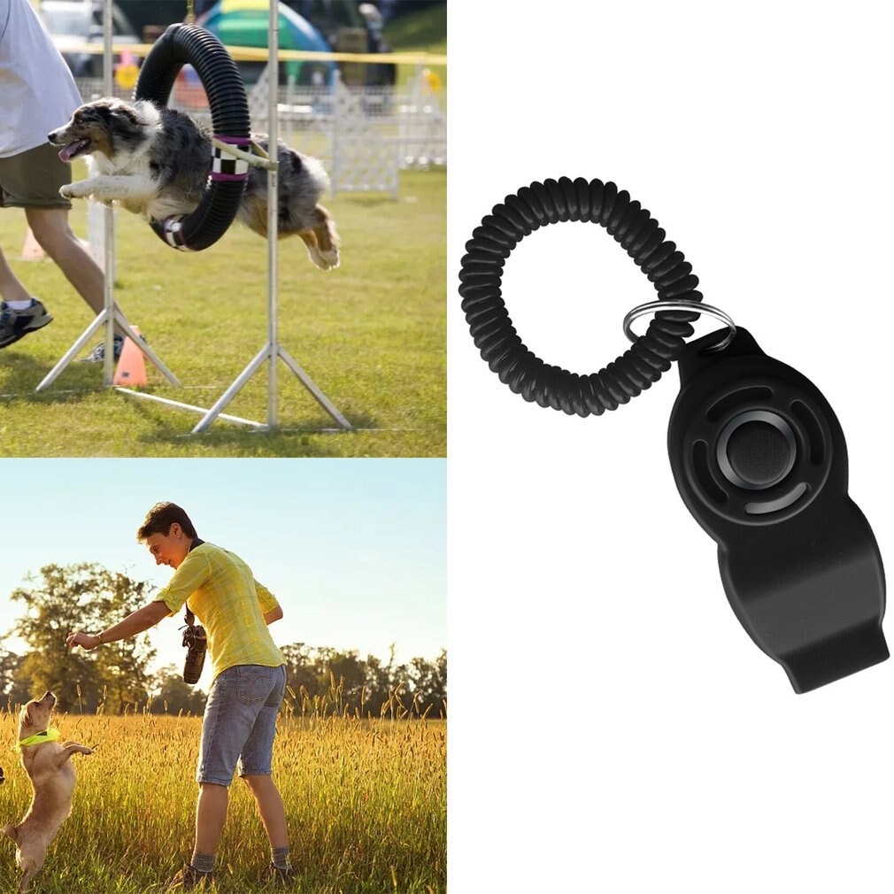 Eight Character Two In One Sound For Dog Training Pressure Whistle Multi-function Knob Pet Rattles Dog Ring Trainer