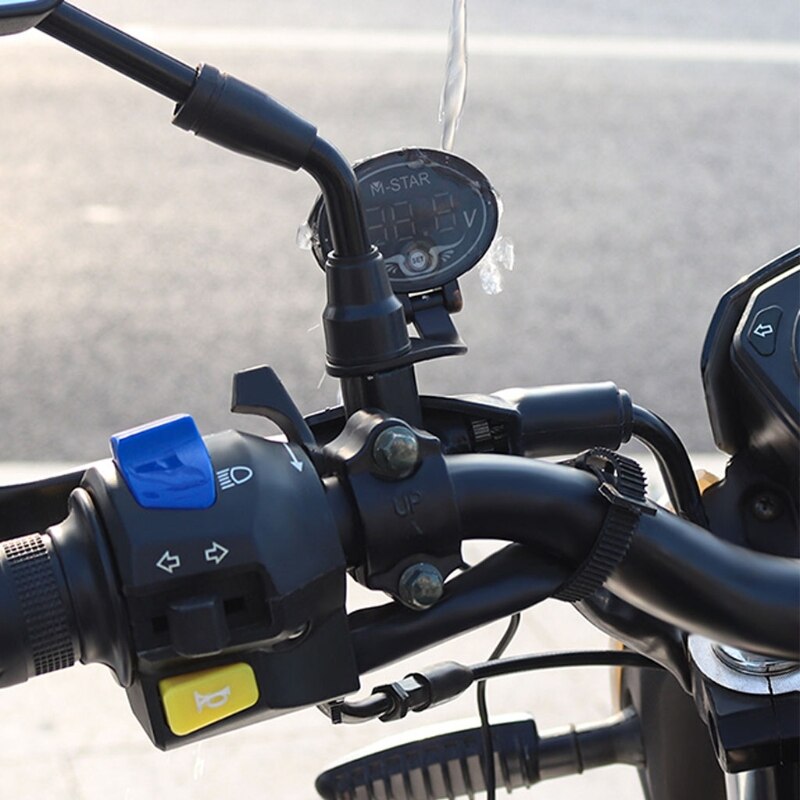 Digital Voltmeter Ammeter DC 12V/24V LED Amp Dual Digital Display Volt Meter Gauge Car Current Monitor Tester with Connect Wire