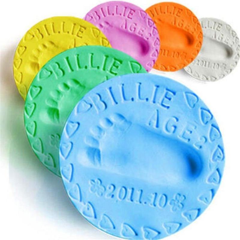 Cuidado del bebé, almohadilla de tinta de mano, secado de plastilina suave, arcilla ultraligera, huella de huella infantil, juguetes educativos para niños