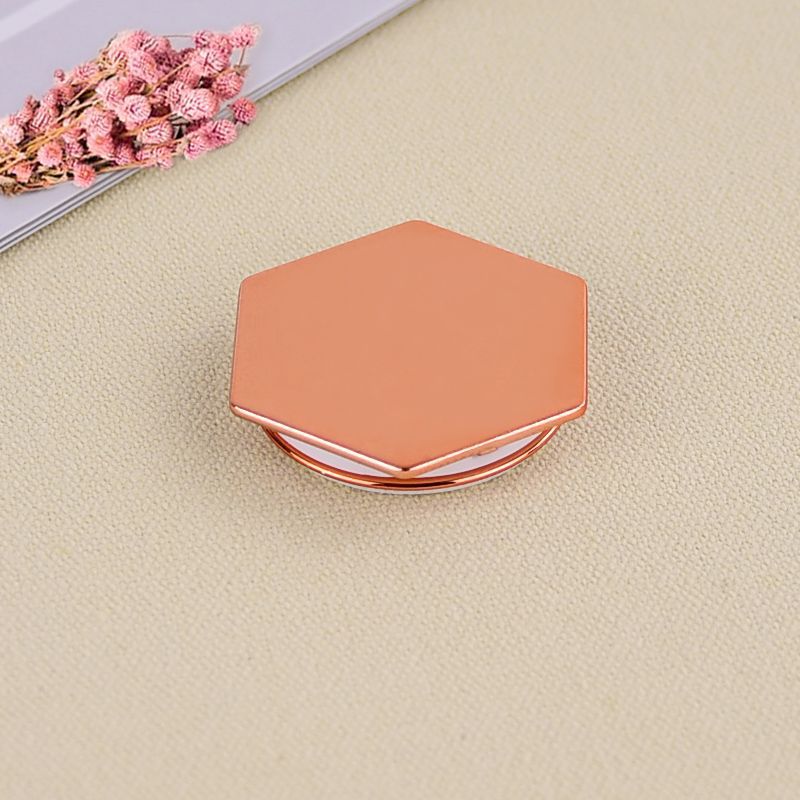 1pz esagono Placca materiale del telefono mobile pieghevole stirata aria Borsa staffa anello di barretta Supporto Del Telefono Palloncino supporto: esagono rosa oro