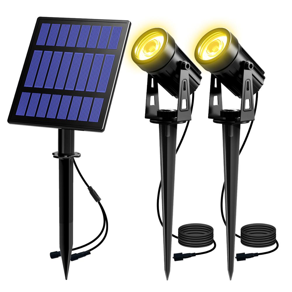 Spotlight op zonne-energie IP65 LED-licht op zonne-energie Buitenlandschap Tuin Boom Afzonderlijk lamp Aluminium antiroest zonnelamp: orange