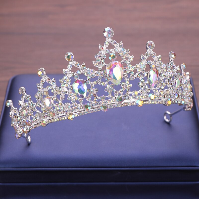 Ślubne włosy tiara kryształ diadem dla panny młodej korona kolor srebrny diadem welon diadem ślubne akcesoria robić włosów stroiki głowy biżuteria