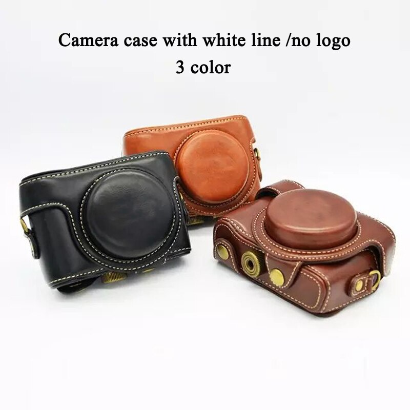 PU Leather Camera Case For Sony RX100 RX100 II III RX100 IV V RX100 VI camera Bag Cover with strap