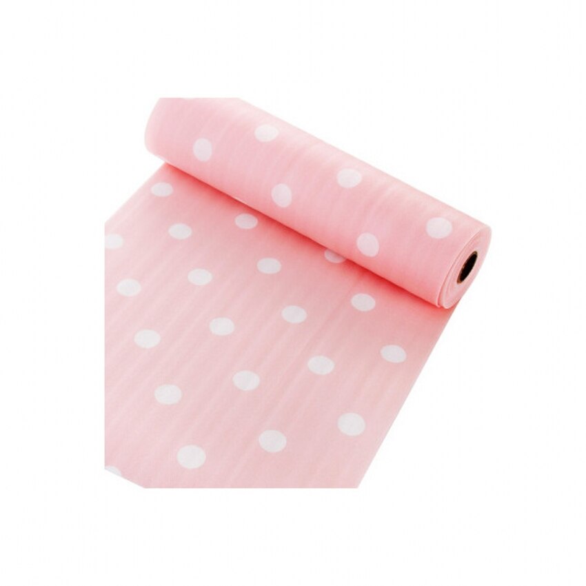 300Cm Reusable Table Drawer Mat Kitchen Shelf Liner Contact Paper Waterproof Drawer Paper PET Anti-oil Table Desk Decoration: pink spot
