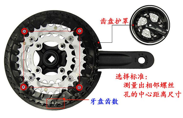 Fiets Tandwiel Crankstellen Kettingblad Guard Protector 36/40/42/44/46/48/52T