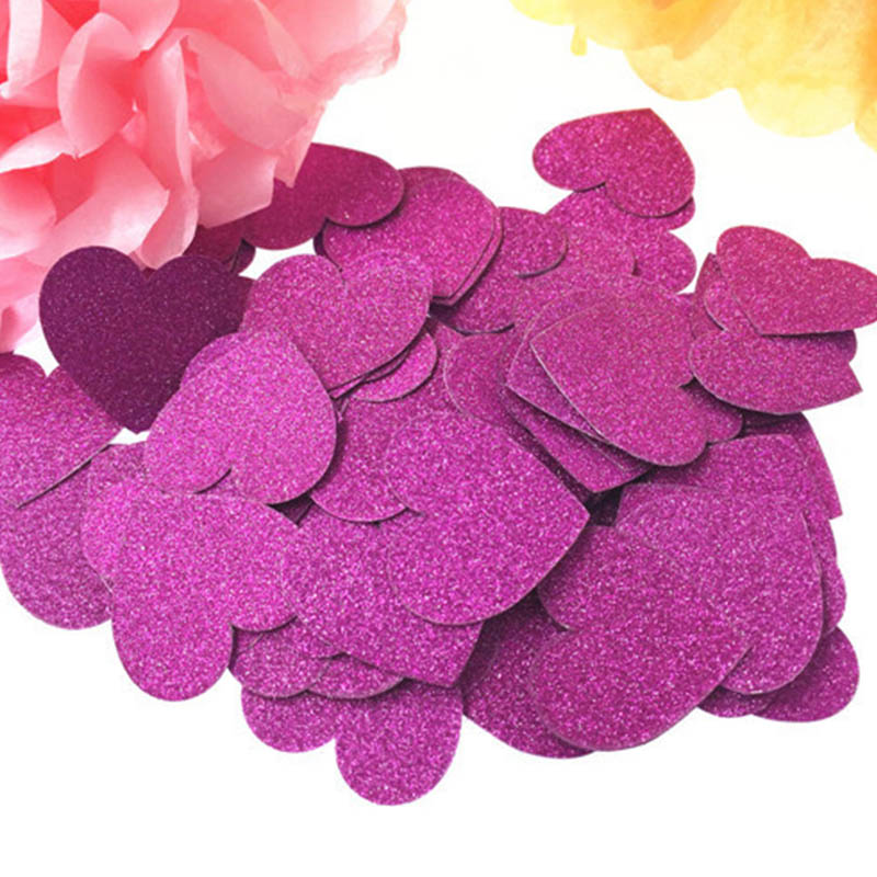 Suministros decorativos Love Confett 100 unids/pack espolvorear de boda romántica artificial que lanza pétalos coloridos en forma de corazón