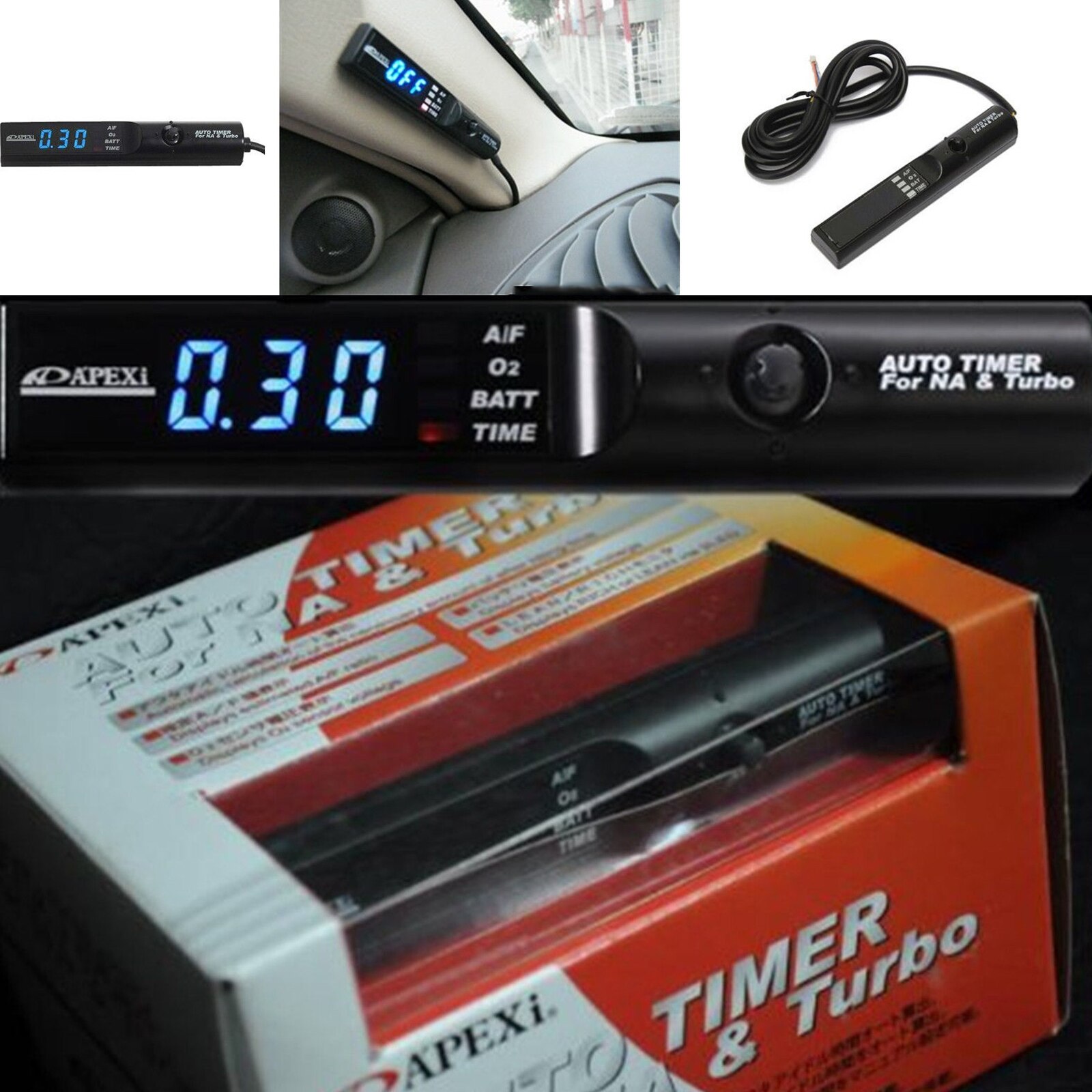 Universal APEXI Auto Turbo Timer for Universal Car Auto With Original Box Blue LED Light
