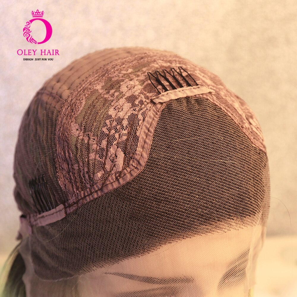 Green Wigs Synthetic Lace Front Wig Heat Resistant 22-26 Inch Drag Queen Glueless Long Cosplay Wigs For Black Women Oley Hair