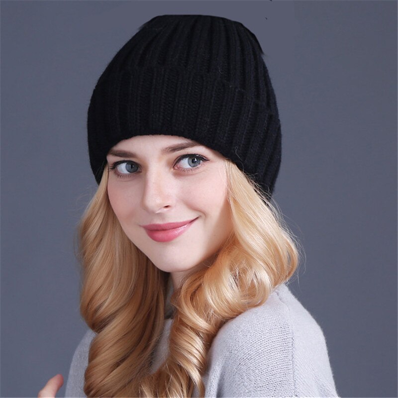 [Xthree] Keep warm winter hat for women girl &#39;s wool hat knitted beanies cap thick female cap