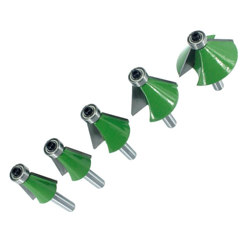 5pcs/set Shank Chamfer Router Bit Different Degrees Milling Cutter For Wood Woodworking Trimming Machine Tool