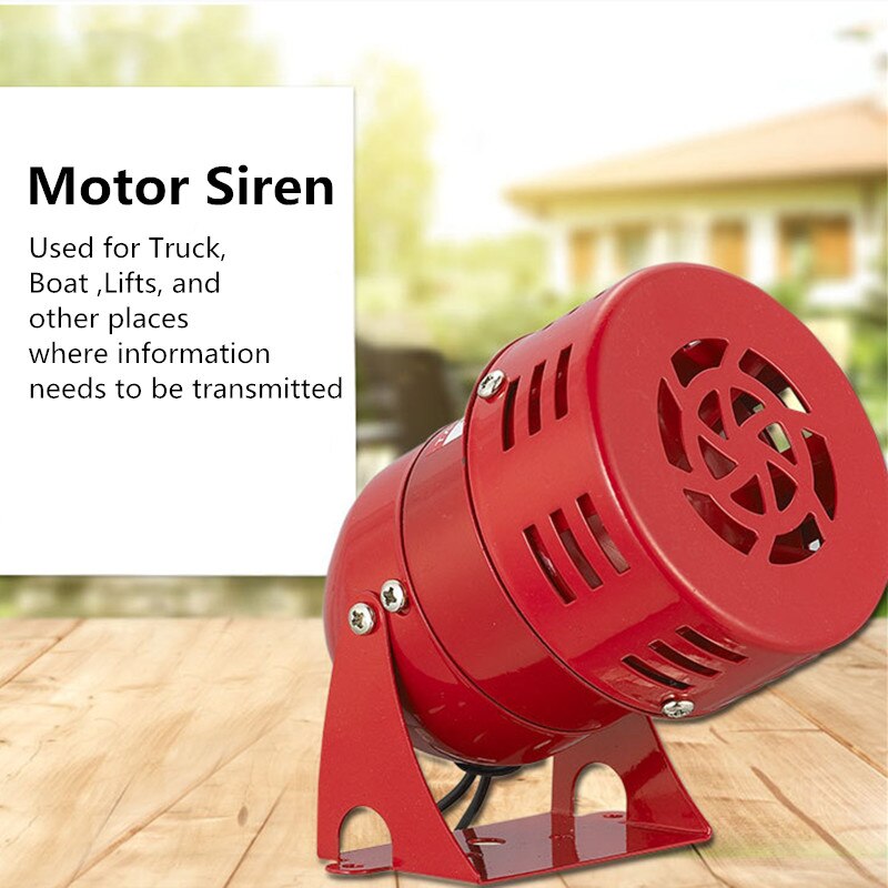 12V 24V 220V 3&quot; Automotive Air Raid Siren Horn Car Truck Motor Driven Alarm Red 110db motor siren