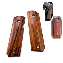 1 Paar Bloed Sandelhout Cocobolo Gepolijst Hout Antislip Custom Grips Handvat Weegschalen Voor 1911 Grips Accessoires