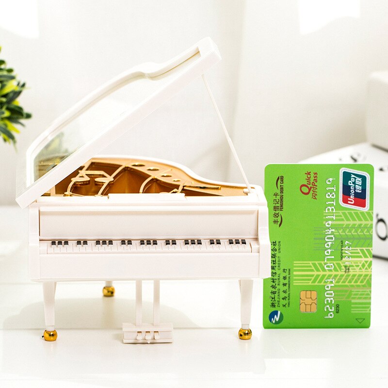 Spinning and Dancing Little Girl Piano Music Box Music Box Ornaments Children's Students Valentine's Day Birthday: small