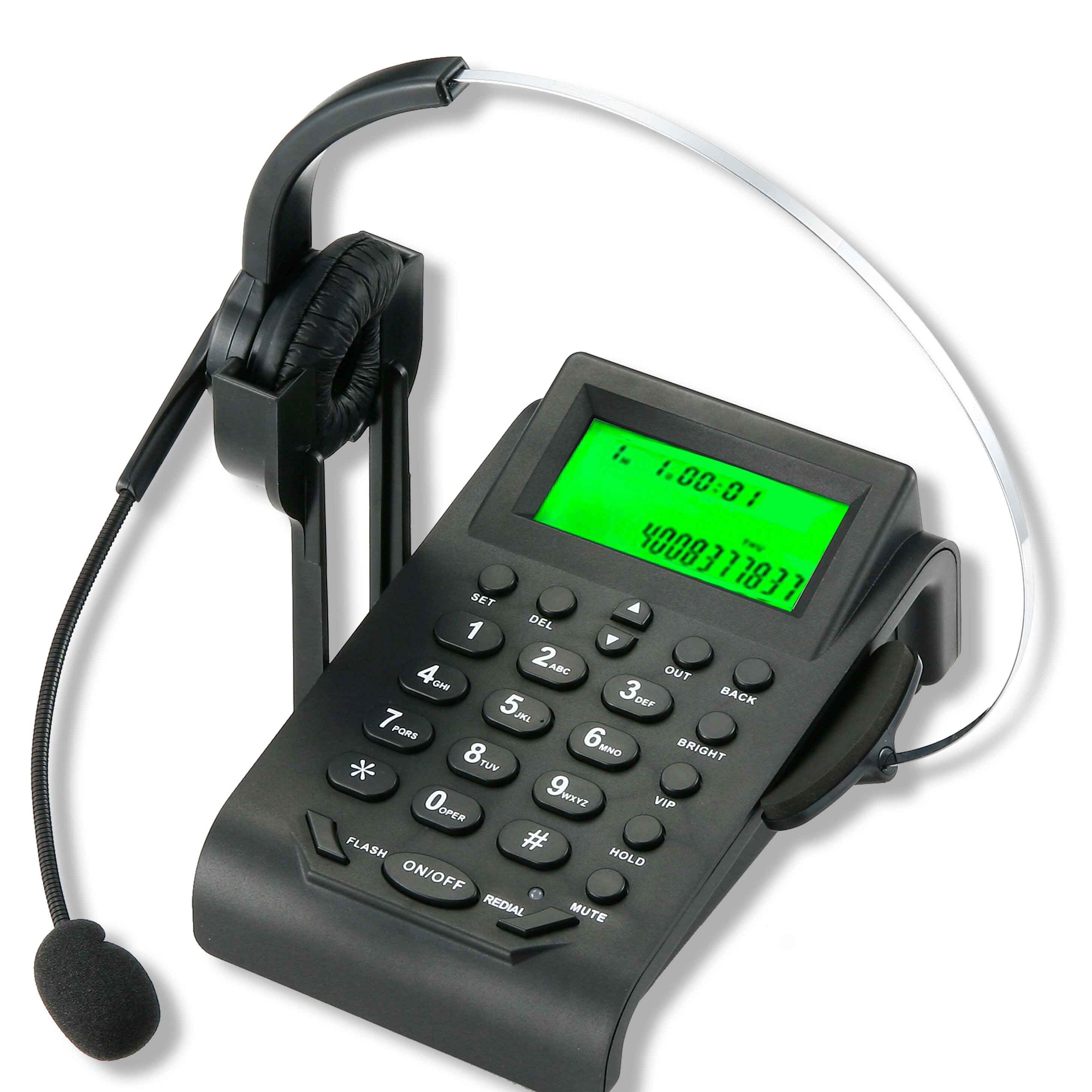 Dialpad telefonico per cuffie per Call Center, lavoro con filo cablato a casa telefoni e telefoni con cuffie con cancellazione del rumore