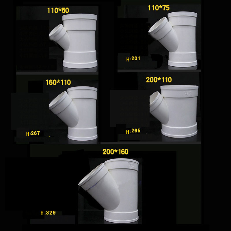 Pvc Buisleidingen Voor Buizen Vertakking Ventilatie Leidingen Pijp Te Tubing Fittings Thuis Depot Afval Buisleidingen Schuine Tee