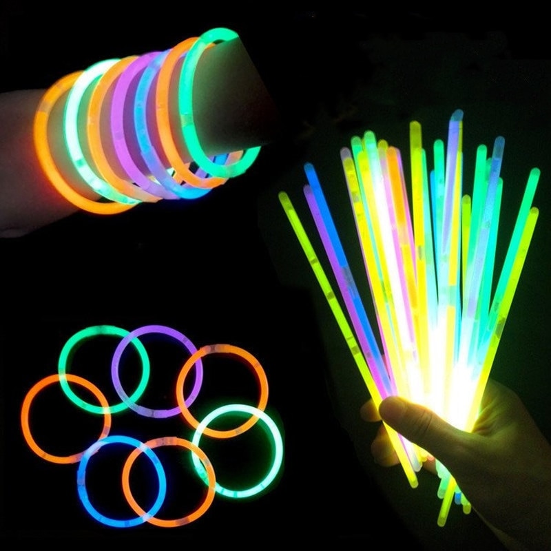 1/5pcs 20 centimetri Bastone Luminoso Glow in the Dark Fluorescenti FAI da te Collana Del Braccialetto Artigianato Per Bambini di Compleanno Di Favori di incandescenza Del Partito Forniture