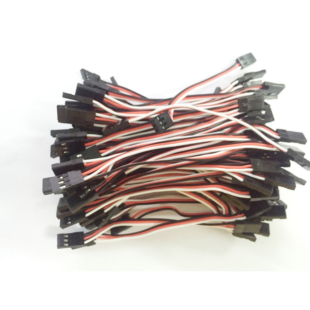 10pcs 100mm 150MM 200MM 300MM 500MM Servo extension cord Male to Male for JR Plug Servo Extension Lead Wire Cable 10cm