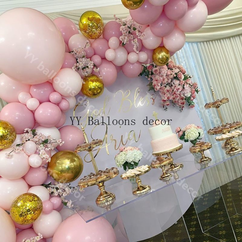 169 stücke Ballon Girlande Bogen Bausatz DIY Baby Rosa Pfirsich 4D Gold Ballons für Geburtstag Baby Dusche Hochzeiten Party Dekoration