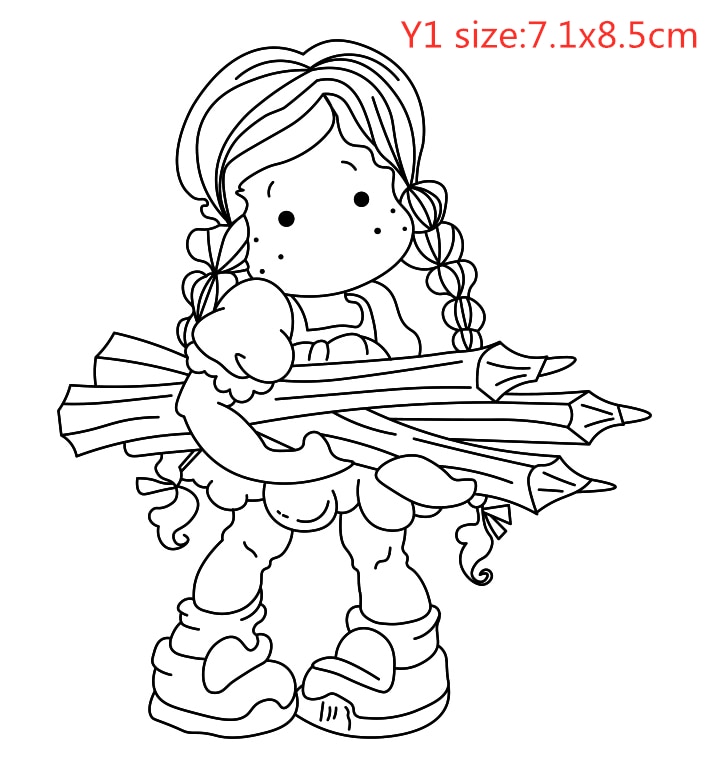 Magnolia-tampon en Silicone Transparent pour fille, matrice/sceau en métal, pour album photo, scrapbooking, bricolage
