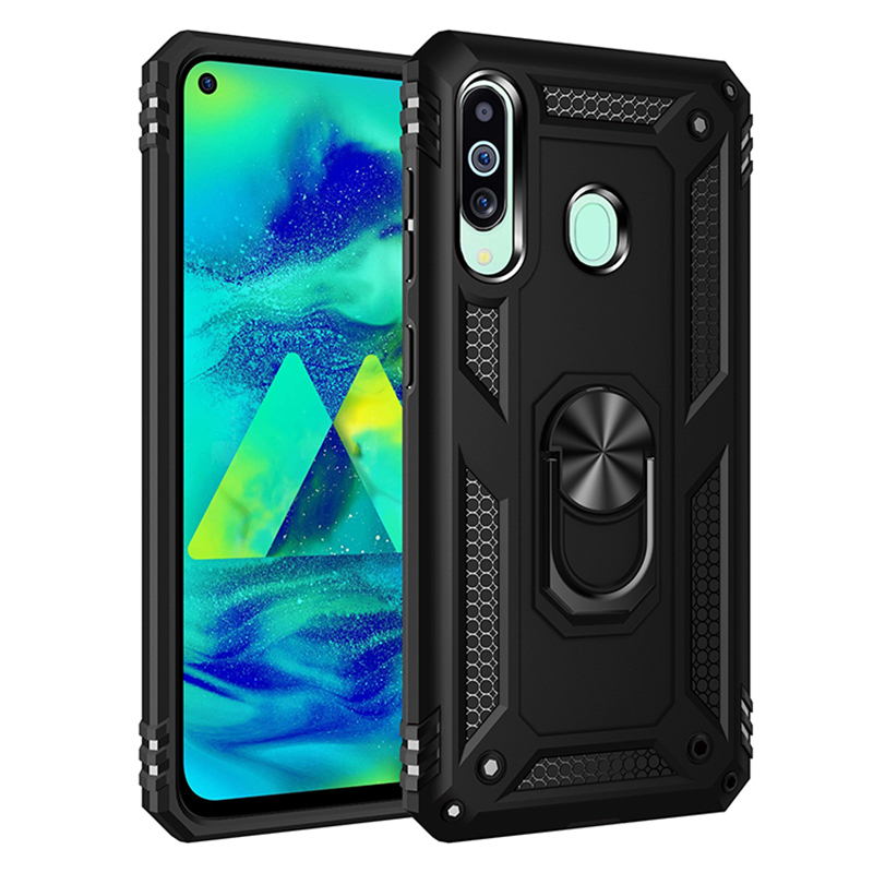 For Samsung Galaxy A60 A80 A90 5G Case Armor Holder Magnetic Car Ring Phone Case For Samsung A40S A70E M40 M40S M42 Back Cover: Cotton Fabric / Blue